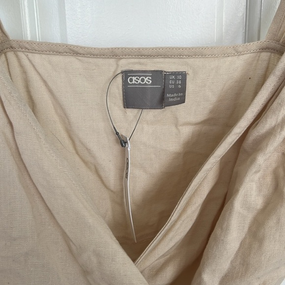 ASOS Linen Wrap Mini Sundress - Picture 4 of 6